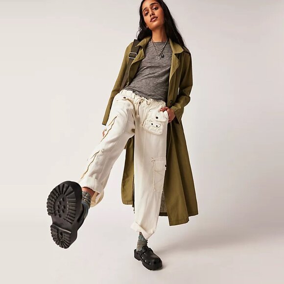 Free People Tahiti Herringbone Cargo Pants NWT - Picture 7 of 14